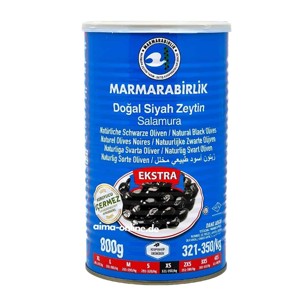 Marmarabirlik Dogal Siyah Zeytin - Natürliche Schwarze Oliven 1260g